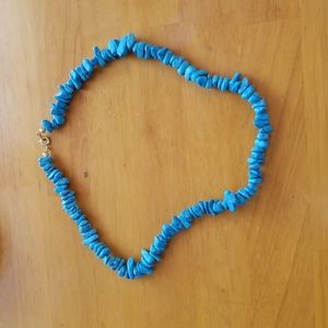 Turquoise  necklace/gold clasp